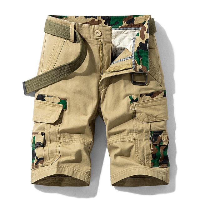 Cargo Shorts Outwear Fashion Twill Cotton Camouflage Shorts Men