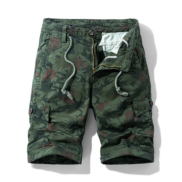 Cargo Shorts Outwear Fashion Twill Cotton Camouflage Shorts Men