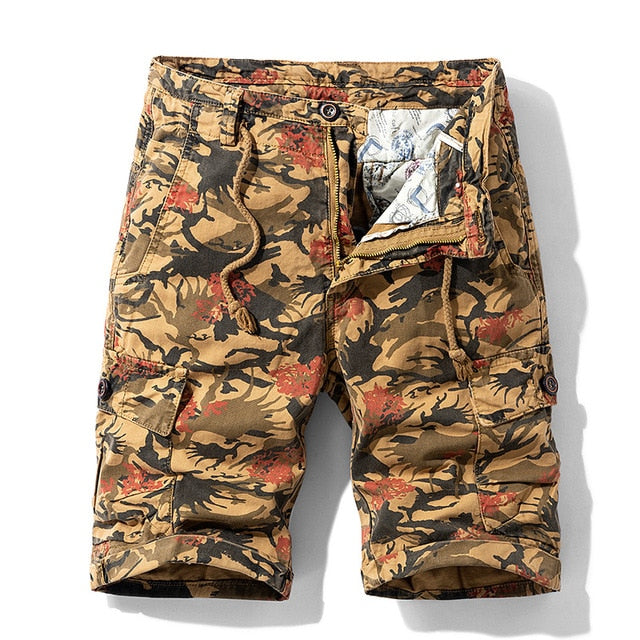 Cargo Shorts Outwear Fashion Twill Cotton Camouflage Shorts Men