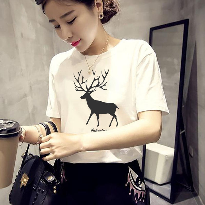 Deer Summer New Korean Short-Sleeved T-Shirt