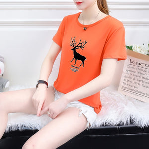 Deer Summer New Korean Short-Sleeved T-Shirt