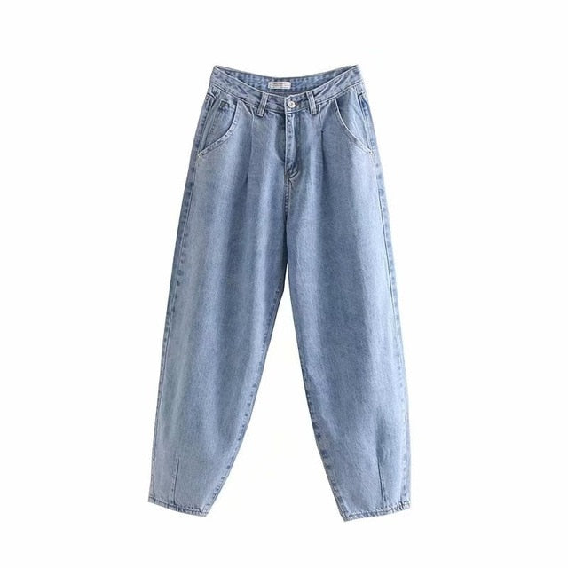 Streetwear Female Blue Denim Pants