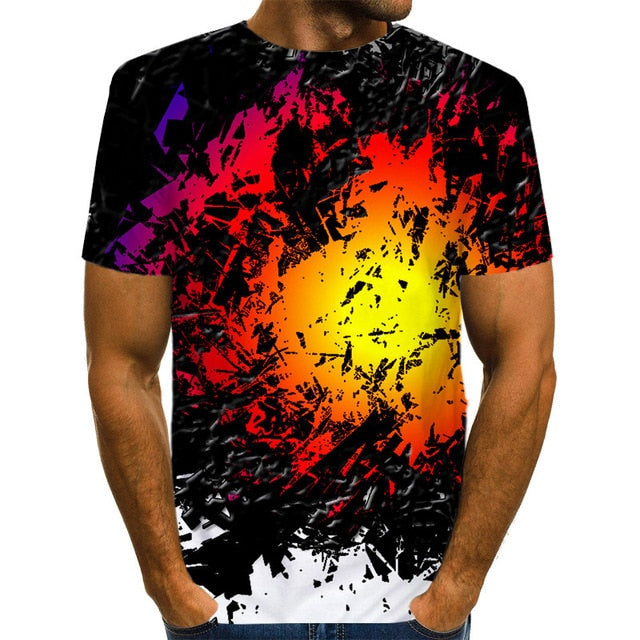 3D Funny Psychedelic Print T Shirt