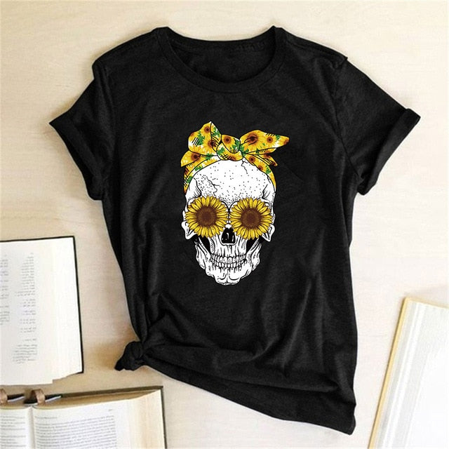 Hillbilly Funny Skull Punk T Shirt