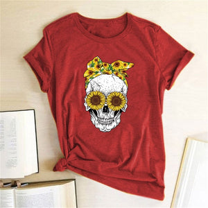 Hillbilly Funny Skull Punk T Shirt