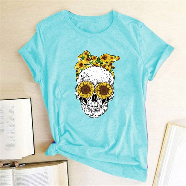 Hillbilly Funny Skull Punk T Shirt