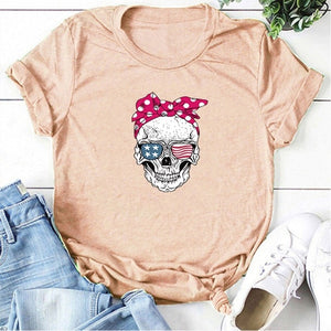 Hillbilly Funny Skull Punk T Shirt