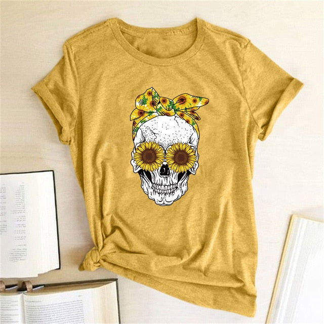 Hillbilly Funny Skull Punk T Shirt