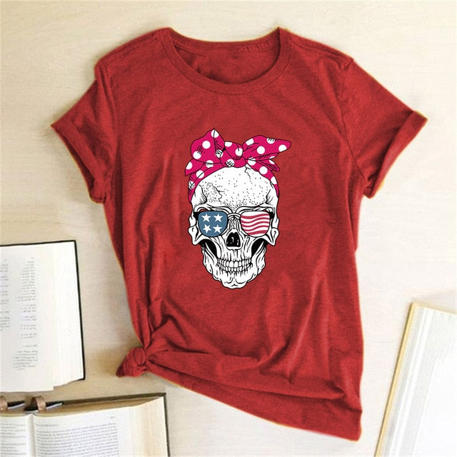 Hillbilly Funny Skull Punk T Shirt