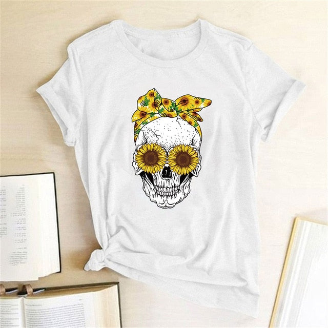 Hillbilly Funny Skull Punk T Shirt