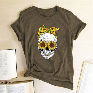 Hillbilly Funny Skull Punk T Shirt