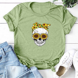 Hillbilly Funny Skull Punk T Shirt