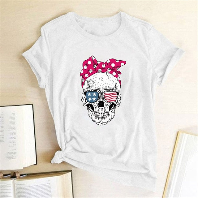 Hillbilly Funny Skull Punk T Shirt