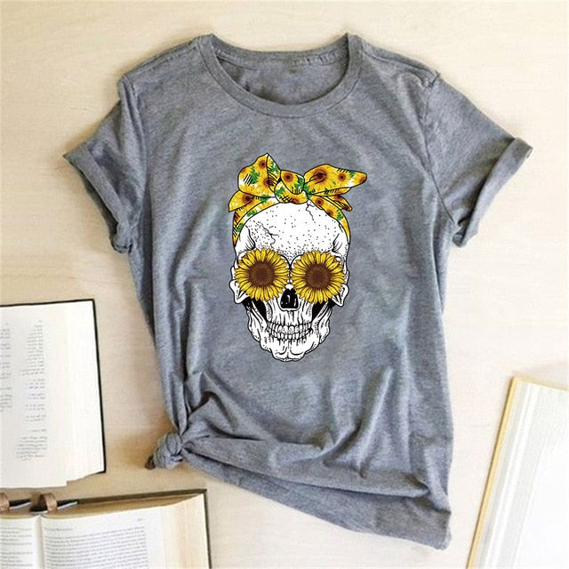 Hillbilly Funny Skull Punk T Shirt