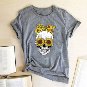 Hillbilly Funny Skull Punk T Shirt