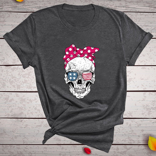 Hillbilly Funny Skull Punk T Shirt