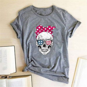 Hillbilly Funny Skull Punk T Shirt