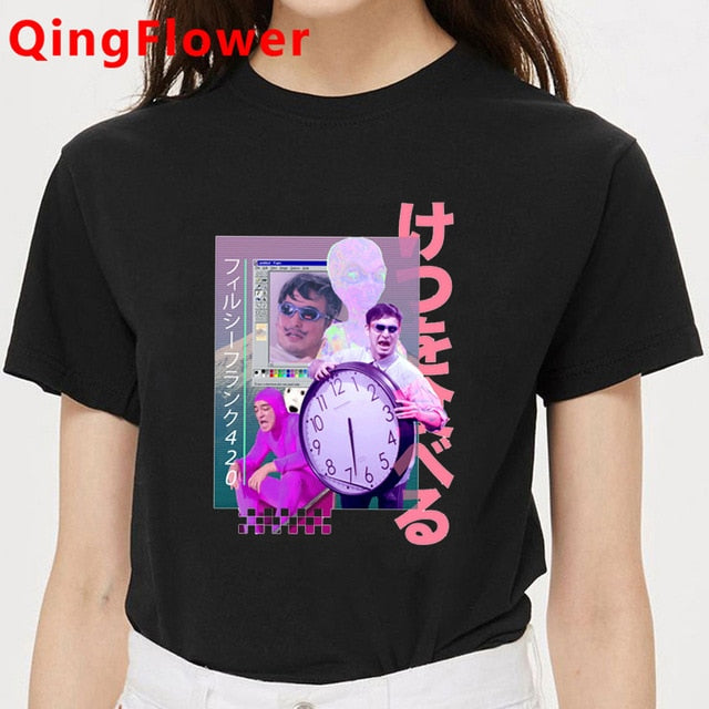 Vaporwave Aesthetic Funny Cartoon T Shirt