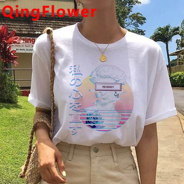 Vaporwave Aesthetic Funny Cartoon T Shirt