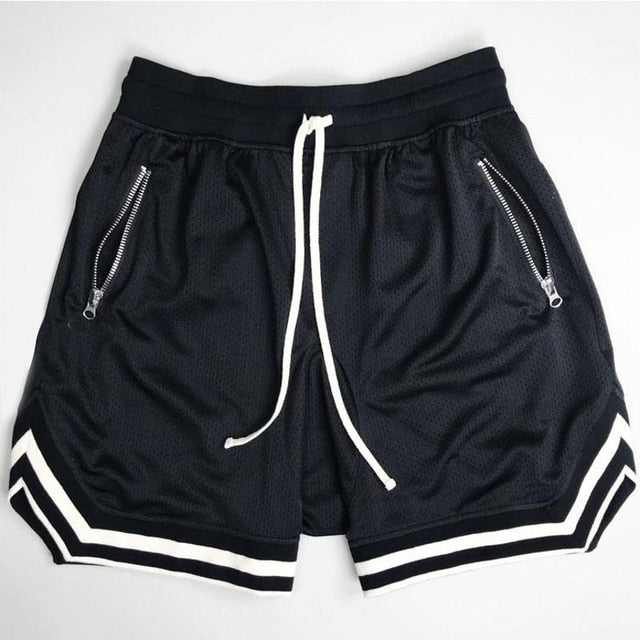 Men's Casual Shorts Hip Hop Streetwear Male Gyms Fitness Short