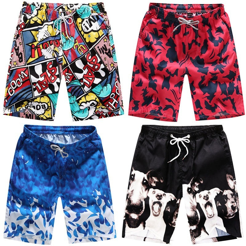 Summer New Casual Shorts Printed Beach