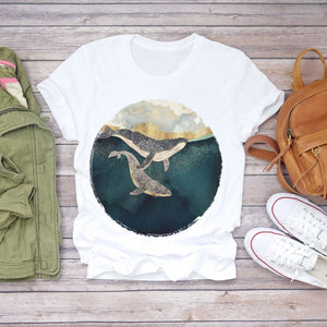 Summer Clothing Short Sleeve Cute Graphic Vogue Top T-Shirt