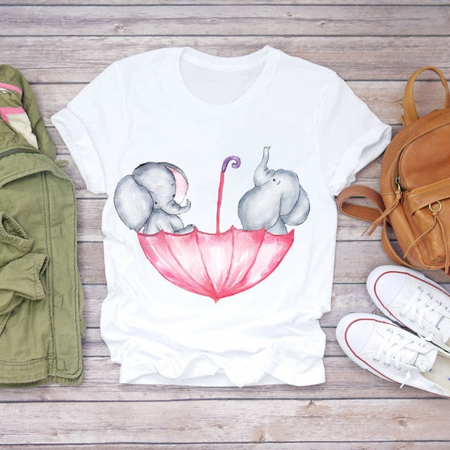 Summer Clothing Short Sleeve Cute Graphic Vogue Top T-Shirt