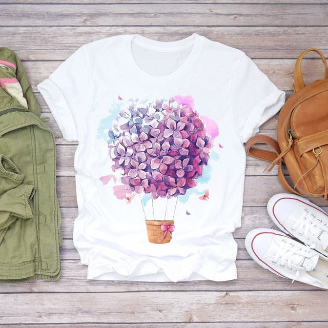 Summer Clothing Short Sleeve Cute Graphic Vogue Top T-Shirt