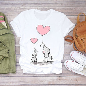 Summer Clothing Short Sleeve Cute Graphic Vogue Top T-Shirt