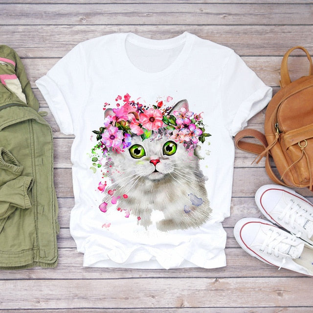 Summer Clothing Short Sleeve Cute Graphic Vogue Top T-Shirt