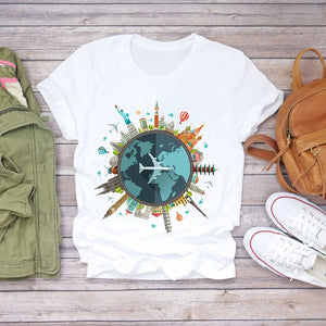 Summer Clothing Short Sleeve Cute Graphic Vogue Top T-Shirt