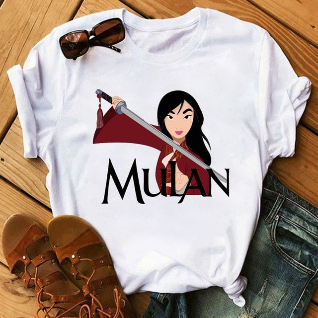 Kawaii Streetwear TShirt  Mulan Princess