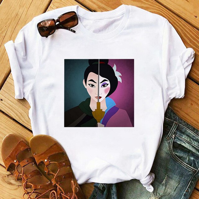 Kawaii Streetwear TShirt  Mulan Princess