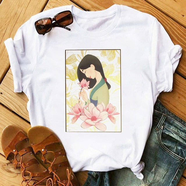 Kawaii Streetwear TShirt  Mulan Princess