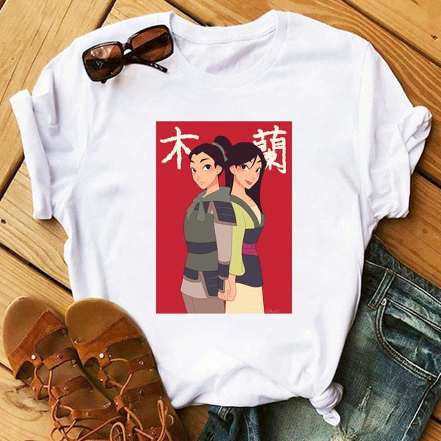 Kawaii Streetwear TShirt  Mulan Princess