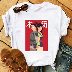 Kawaii Streetwear TShirt  Mulan Princess