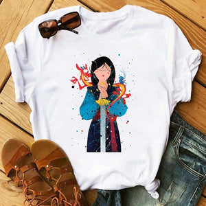 Kawaii Streetwear TShirt  Mulan Princess