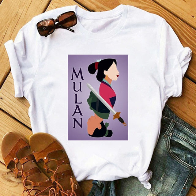 Kawaii Streetwear TShirt  Mulan Princess