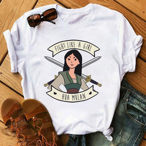 Kawaii Streetwear TShirt  Mulan Princess