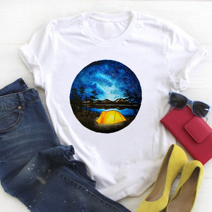 Women Road Trip Travel Vacation Printed Cute 90s Summer Top Shirt