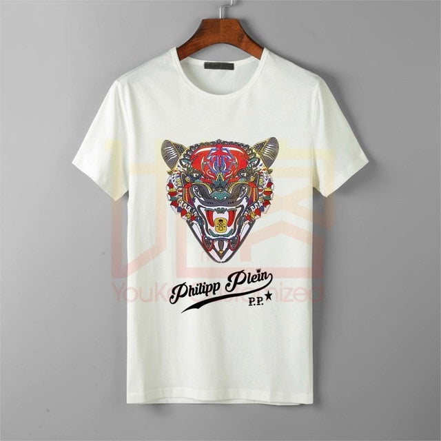 Retro Philip Logo Cotton T Shirt Graphic Shirt