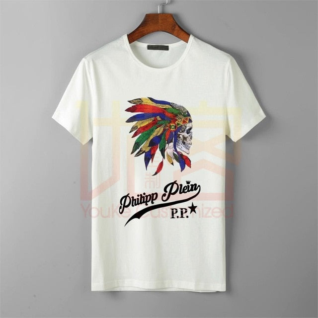 Retro Philip Logo Cotton T Shirt Graphic Shirt