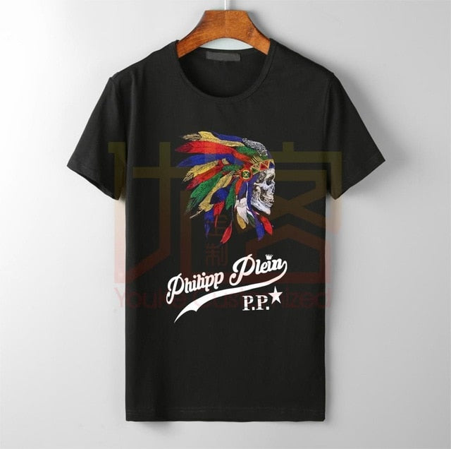 Retro Philip Logo Cotton T Shirt Graphic Shirt