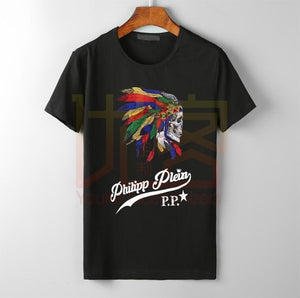 Retro Philip Logo Cotton T Shirt Graphic Shirt