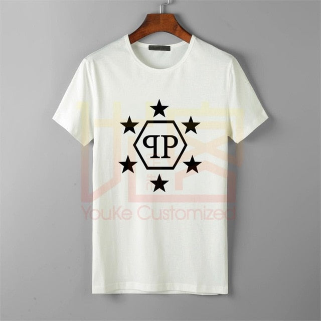 Retro Philip Logo Cotton T Shirt Graphic Shirt