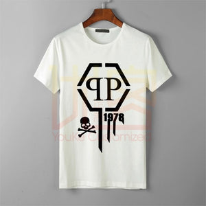 Retro Philip Logo Cotton T Shirt Graphic Shirt